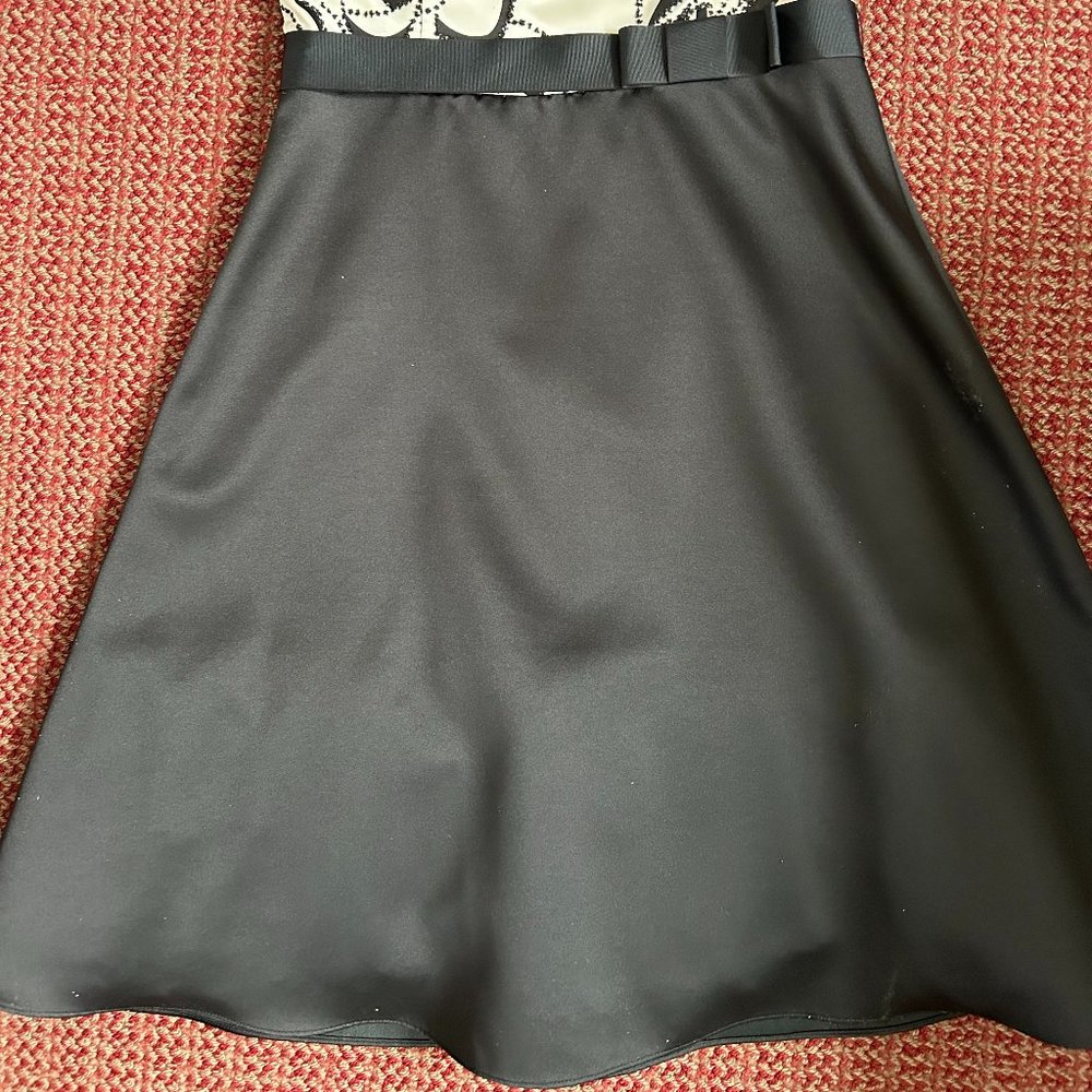 Dressy Strapless Black and White Dress - Picture 5 of 7